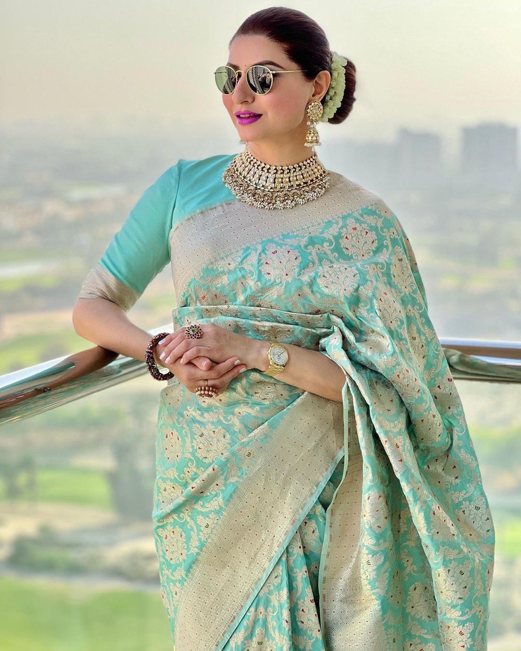 Green Woven Embellished Kanjivaram Pure Silk by Icultuer