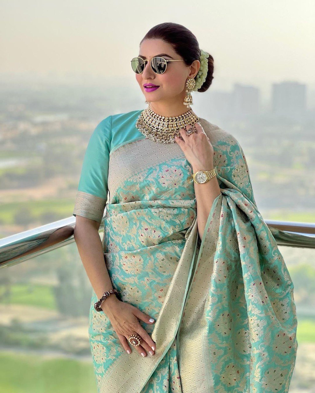 Green Woven Embellished Kanjivaram Pure Silk by Icultuer