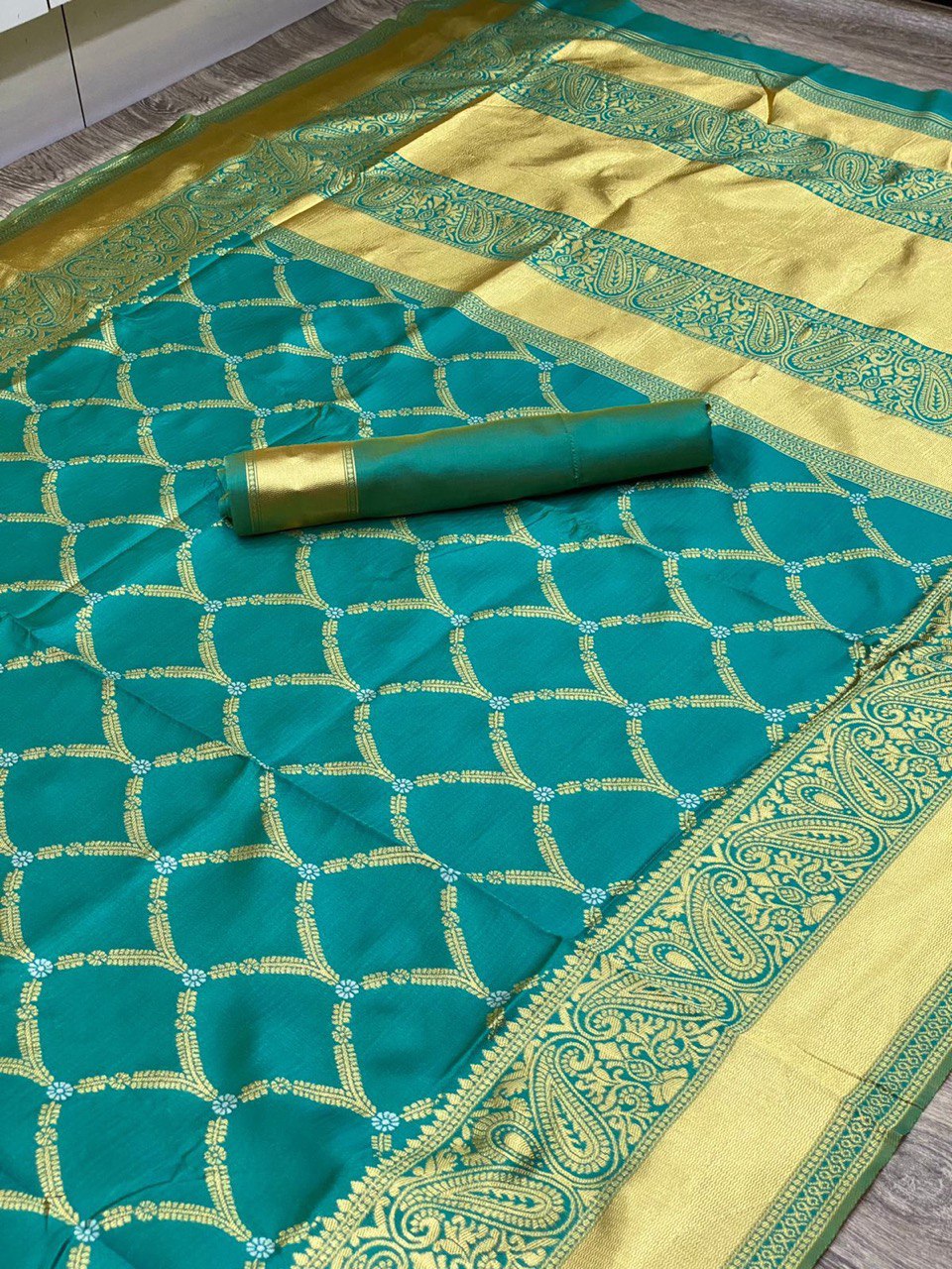Unique Zari Woven Design Soft Silk Jacquard by Icultuer