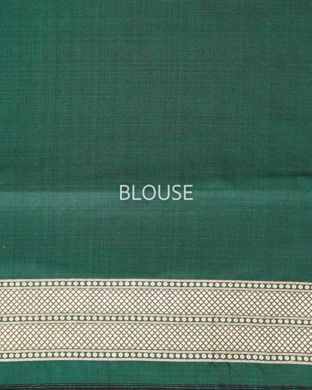 Green Soft Silk by Icultuer with Beautiful Copper Zari Weaving