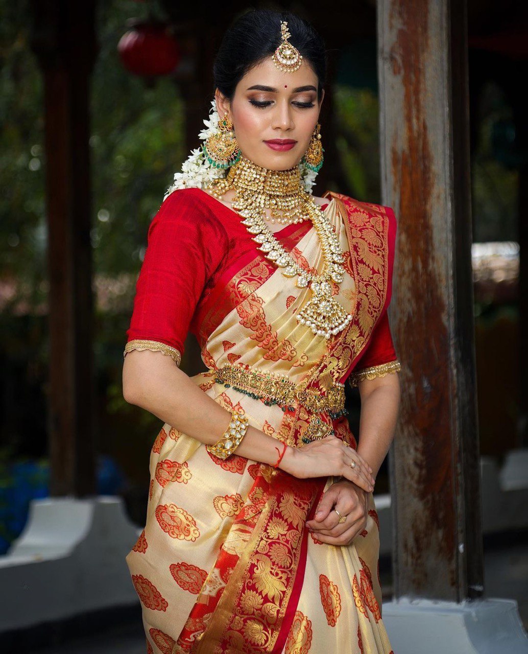 Woven Paithani Jacquard, Art Silk by Icultuer  (Multicolor)
