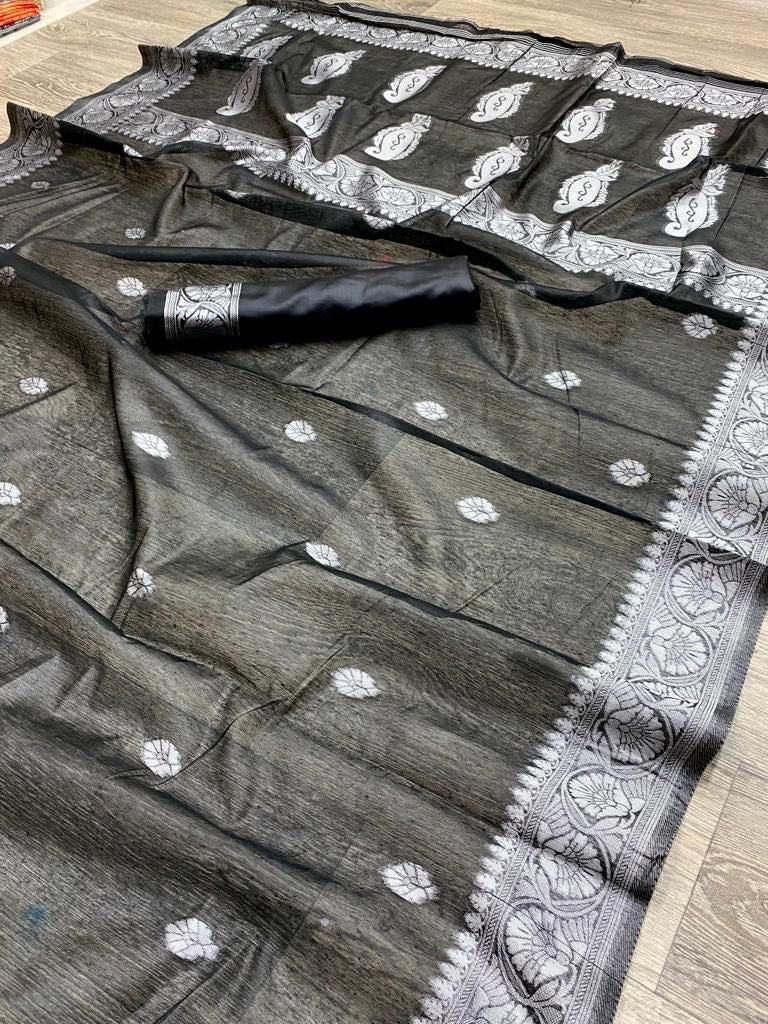 Luxuries Zari Woven Bollywood Cotton Linen by Icultuer