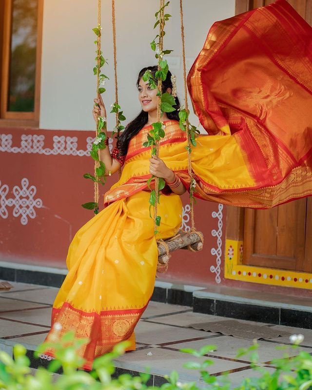 Wedding Special Zari Weaving Kanjivaram Pure Silk by Icultuer