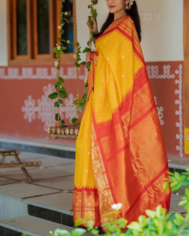 Wedding Special Zari Weaving Kanjivaram Pure Silk by Icultuer