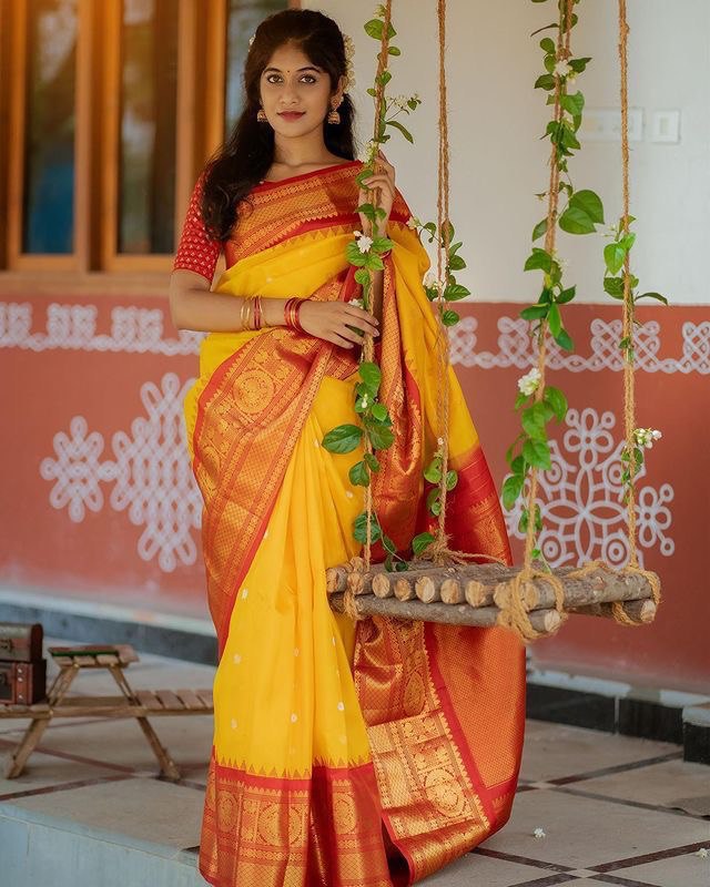Wedding Special Zari Weaving Kanjivaram Pure Silk by Icultuer