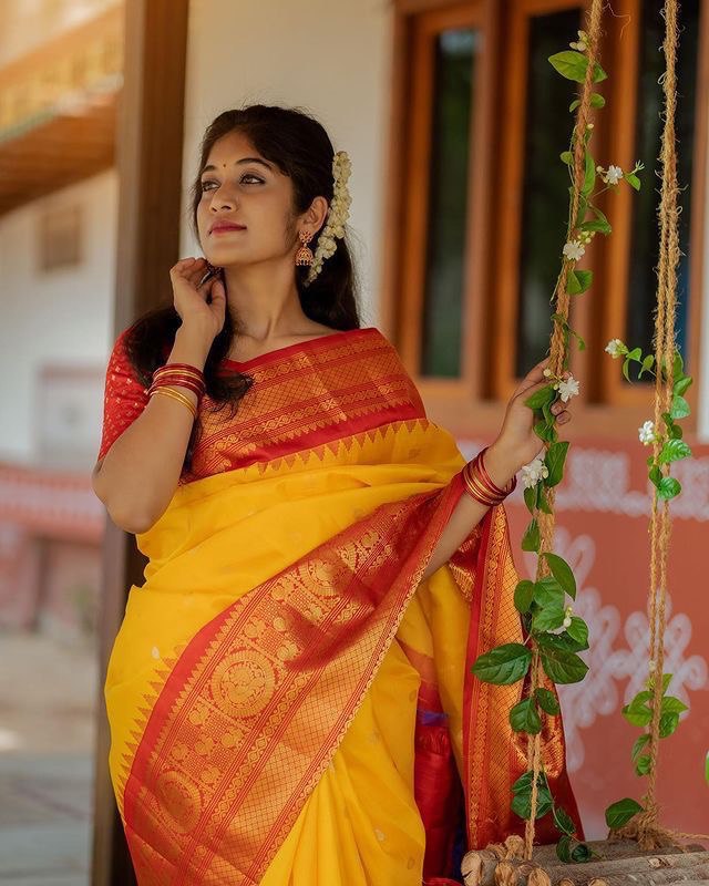 Wedding Special Zari Weaving Kanjivaram Pure Silk by Icultuer