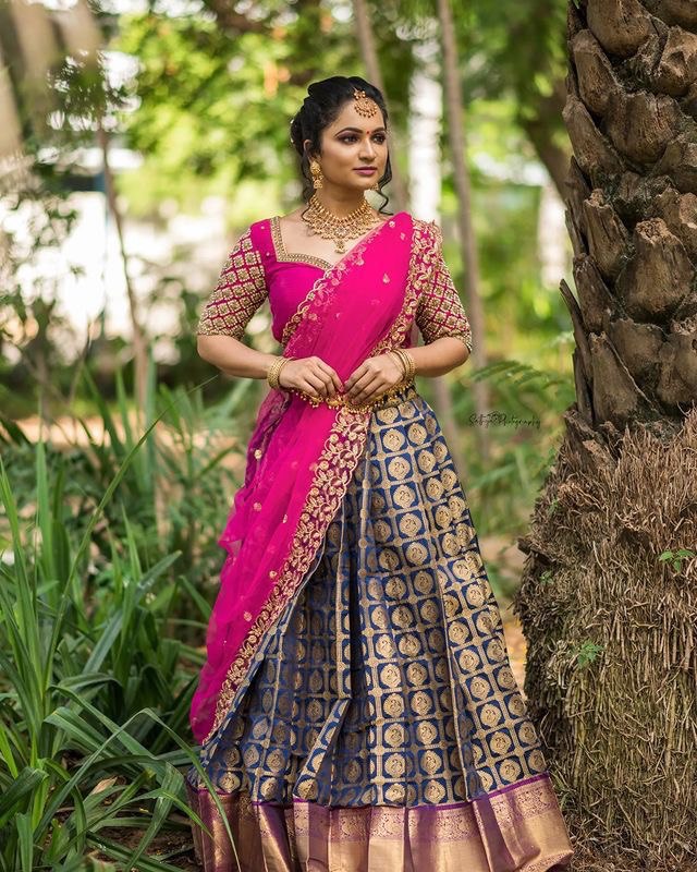 Embroidery Kanjivaram Pure Zari Silk by Icultuer with Blouse