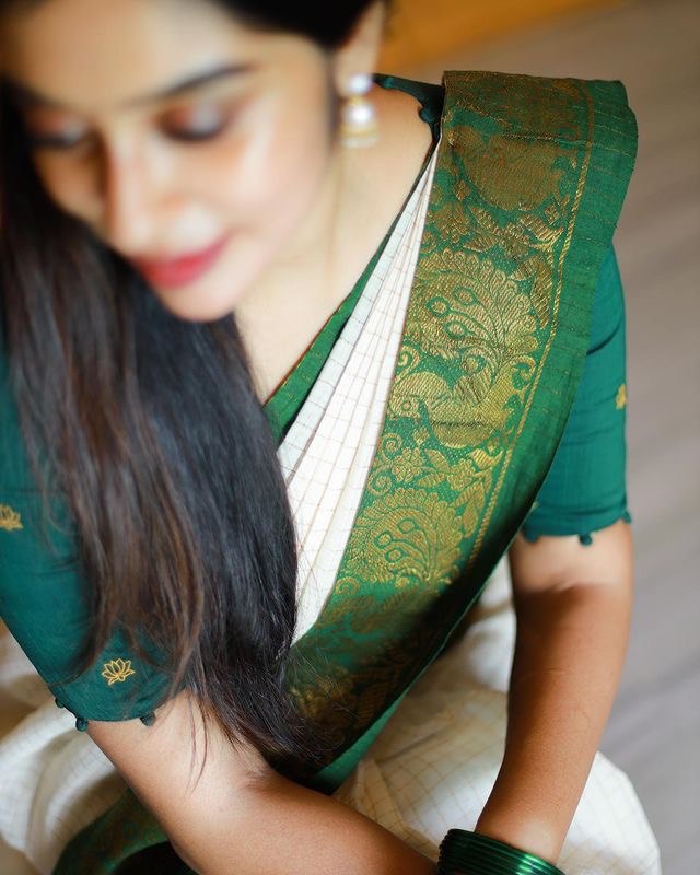 Soft Silk South Indian by Icultuer with Heavy Jacquard Border