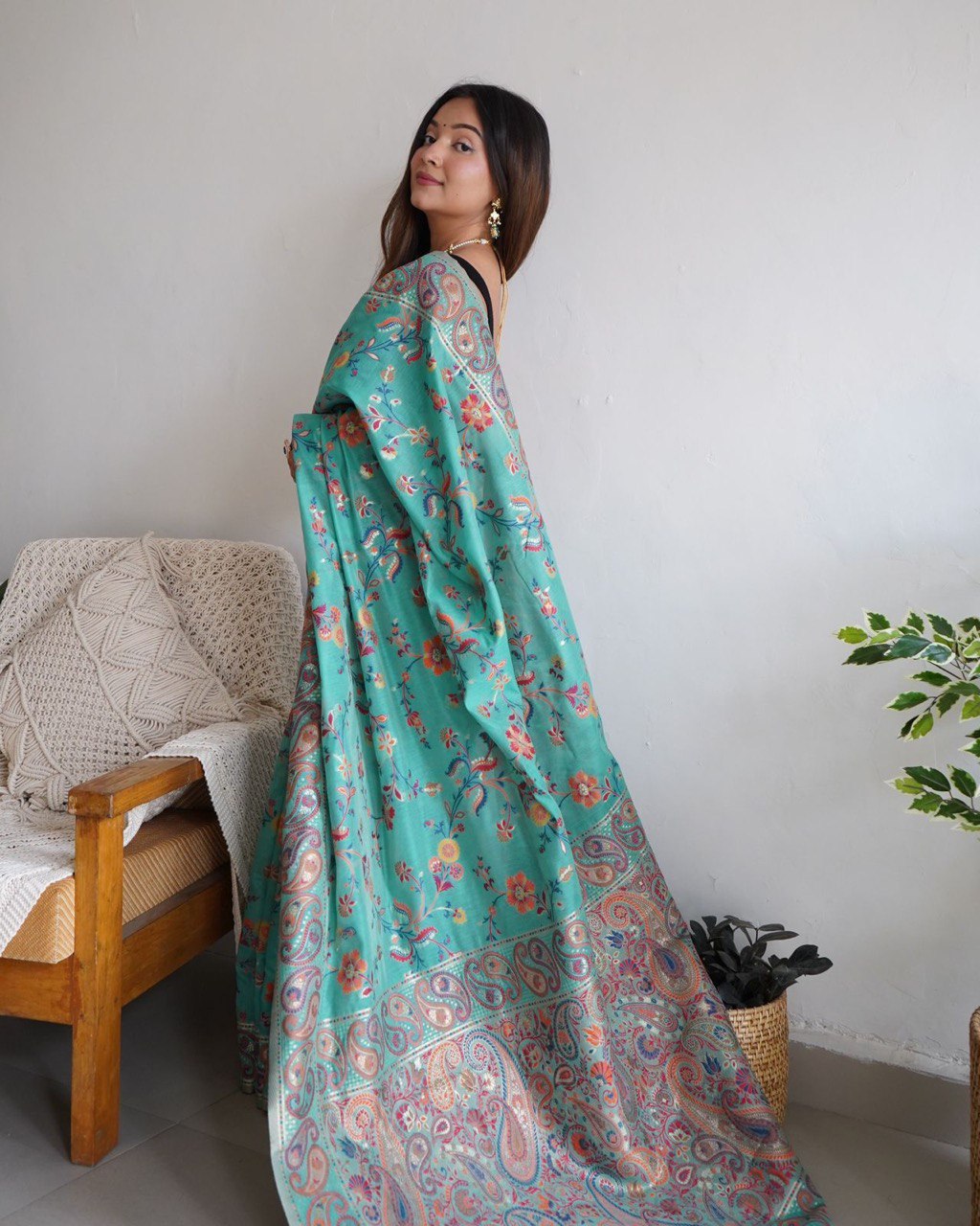Kashmiri Pure Zari Weaving by Icultuer for Indian Weddings