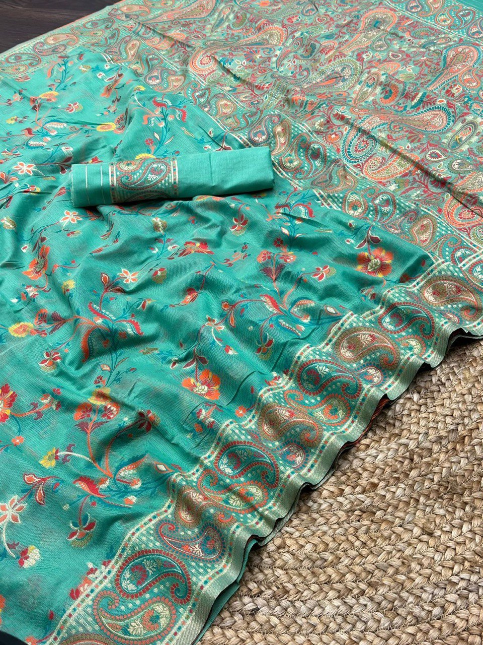 Kashmiri Pure Zari Weaving by Icultuer for Indian Weddings