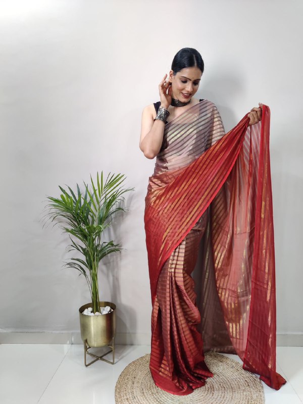 Fancy Multi Color Satin Zari Work by Icultuer