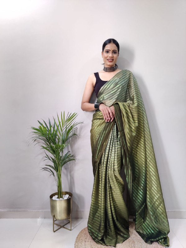 Fancy Multi Color Satin Zari Work by Icultuer
