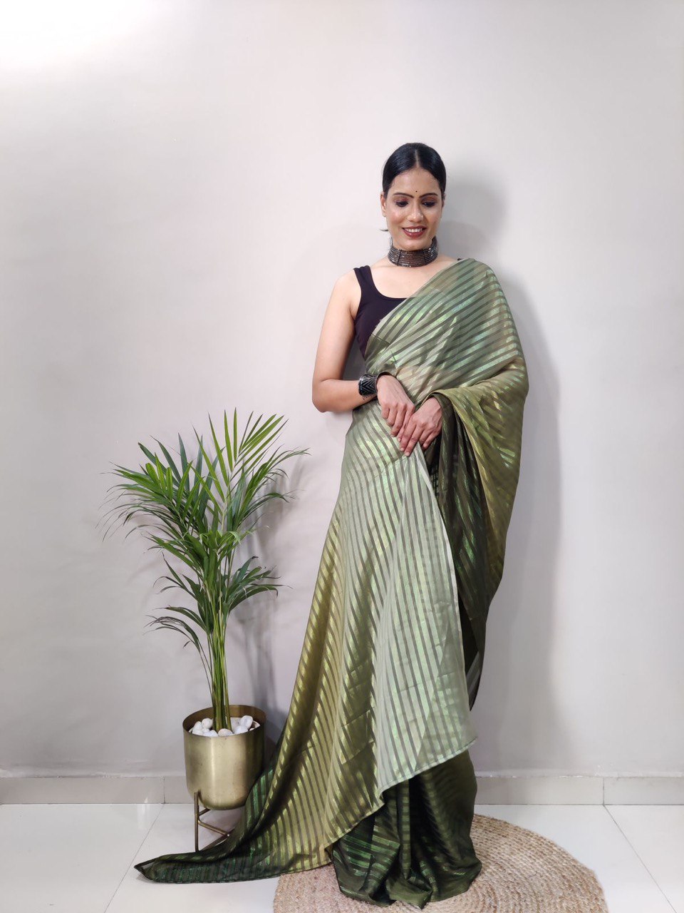 Fancy Multi Color Satin Zari Work by Icultuer