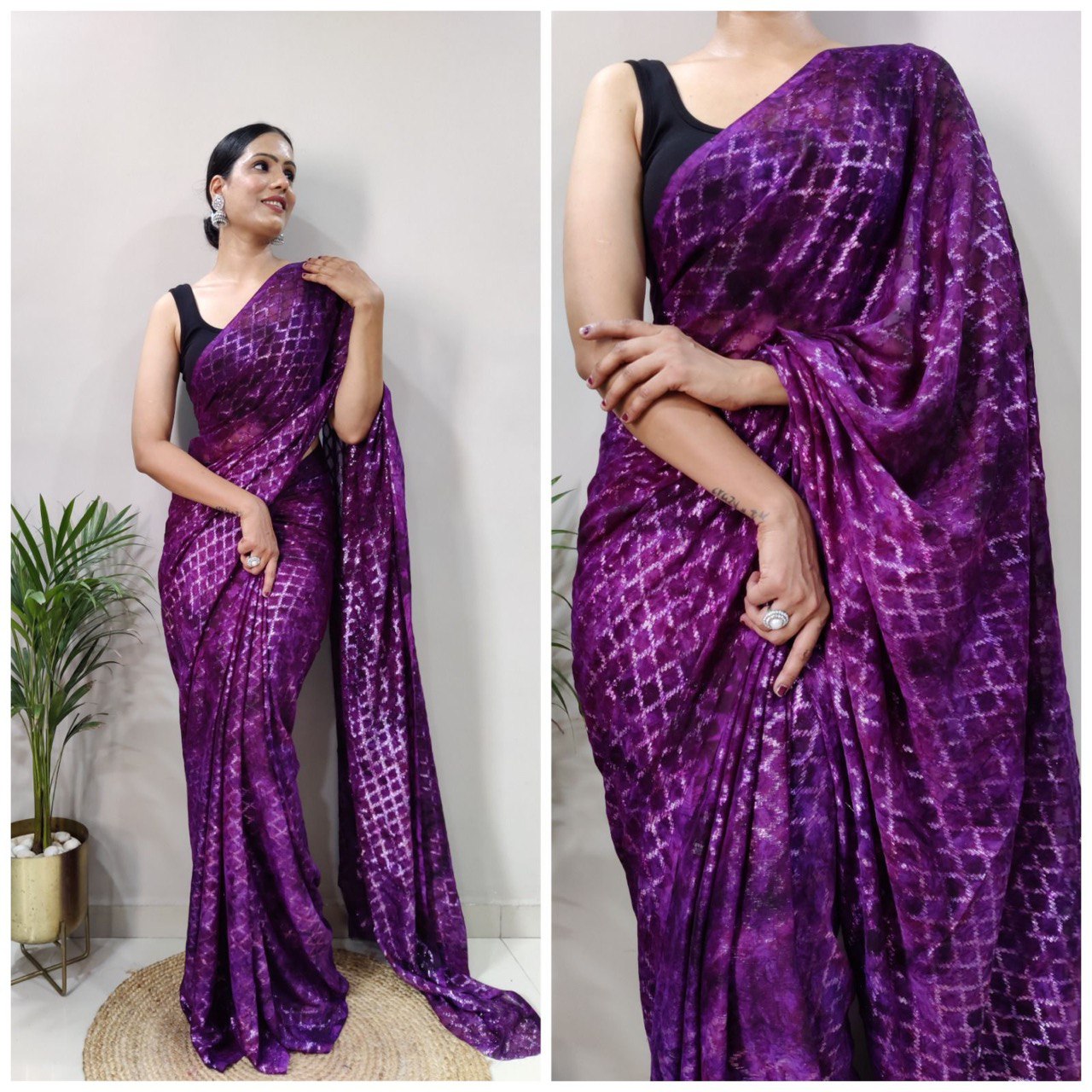 Multi Color Sprey Print Soft Silk by Icultuer