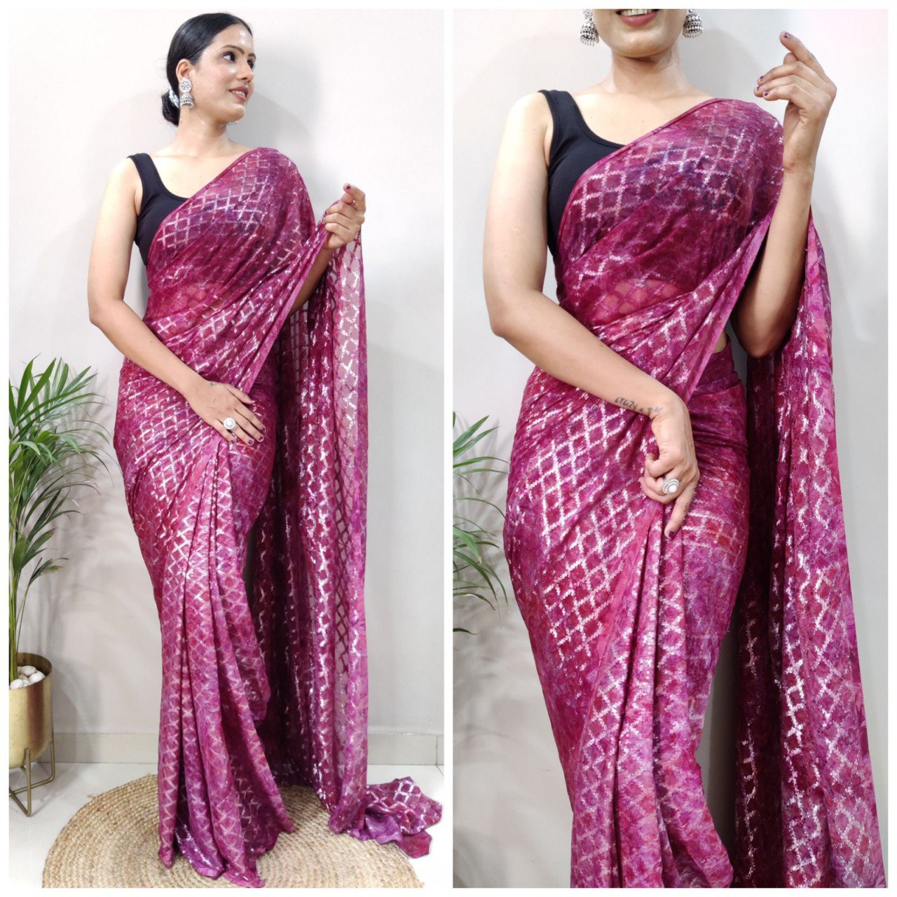 Multi Color Sprey Print Soft Silk by Icultuer