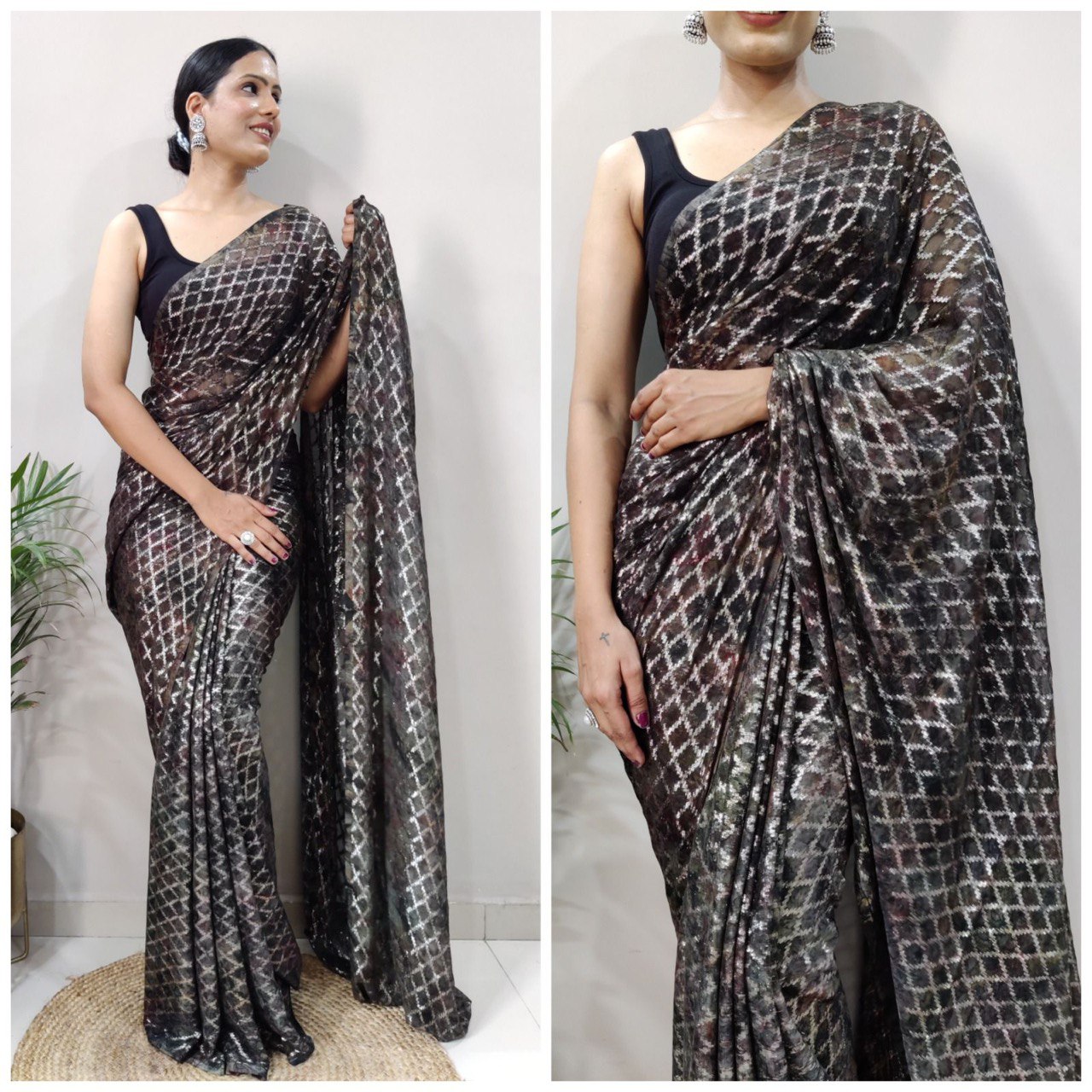 Multi Color Sprey Print Soft Silk by Icultuer