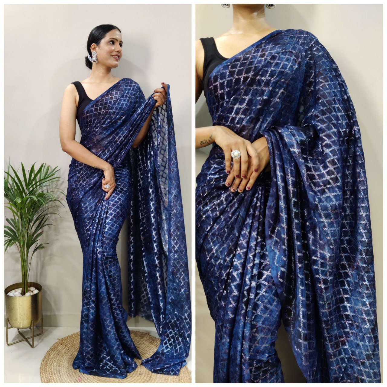 Multi Color Sprey Print Soft Silk by Icultuer