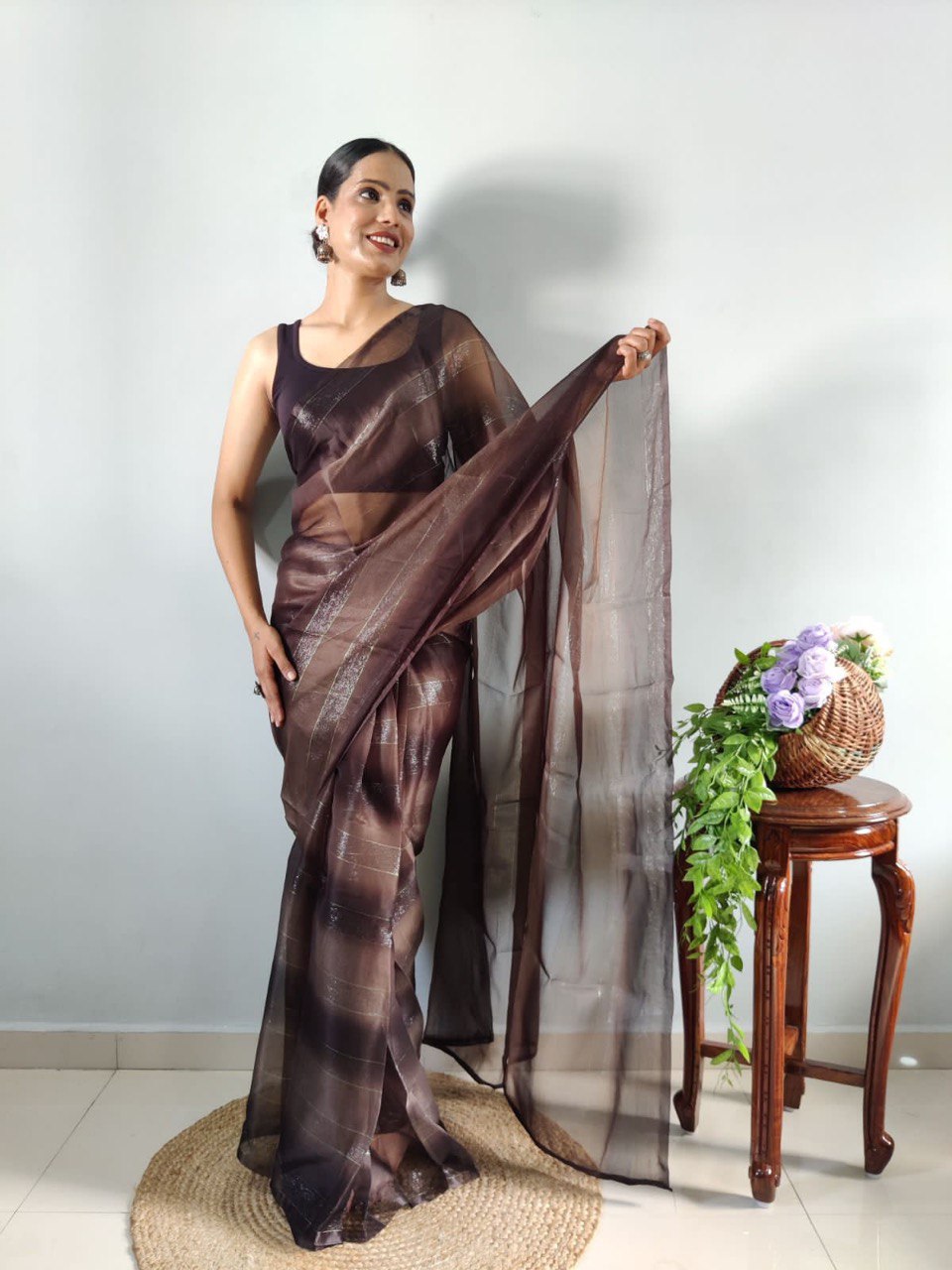 Organza Pure Soft Silk Ready To Wear Fancy by Icultuer