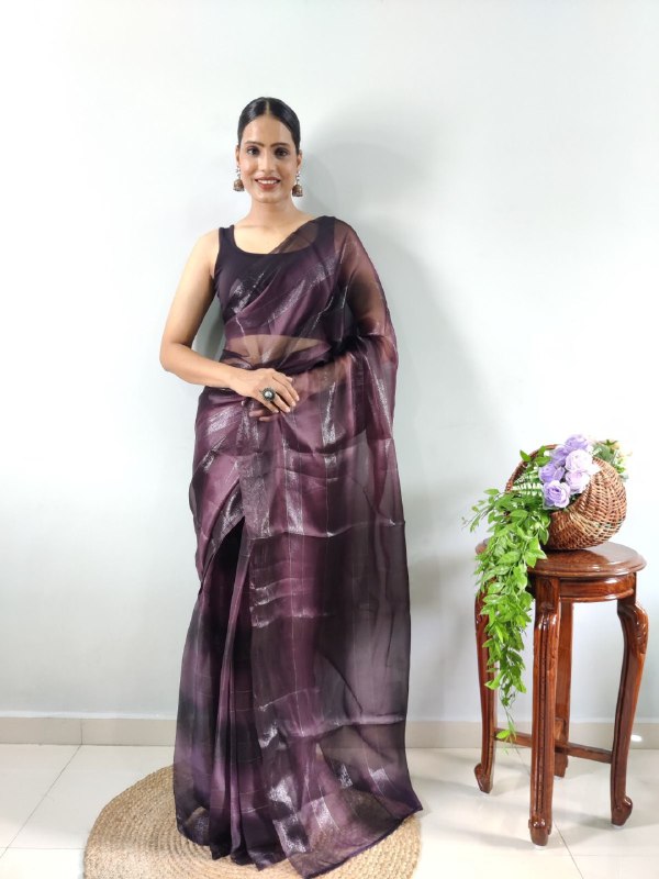 Organza Pure Soft Silk Ready To Wear Fancy by Icultuer