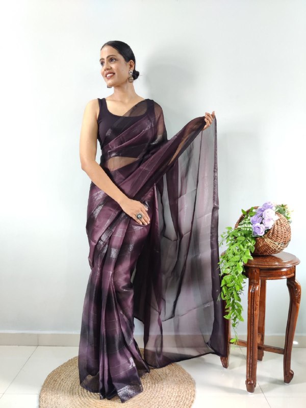 Organza Pure Soft Silk Ready To Wear Fancy by Icultuer