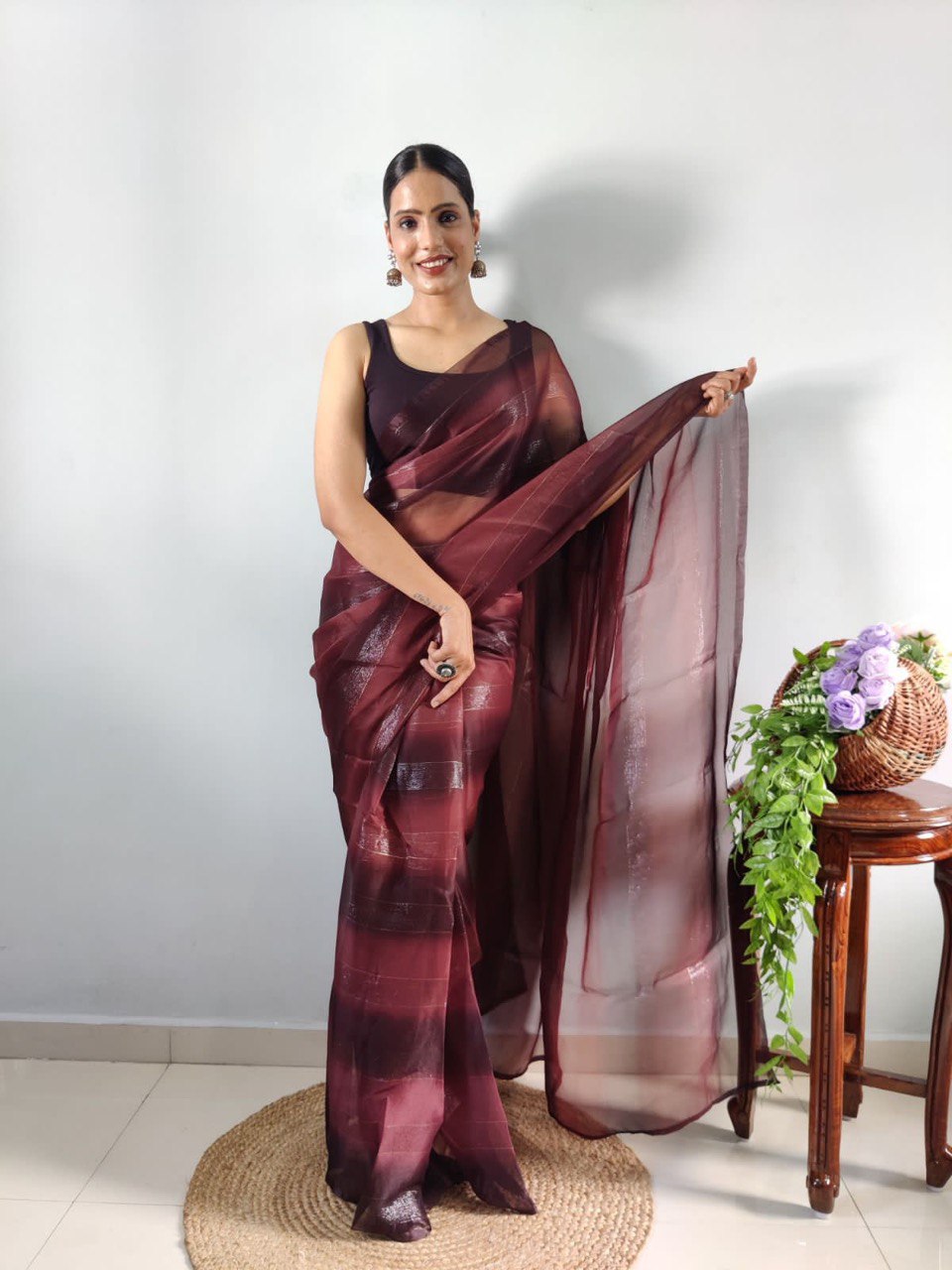 Organza Pure Soft Silk Ready To Wear Fancy by Icultuer