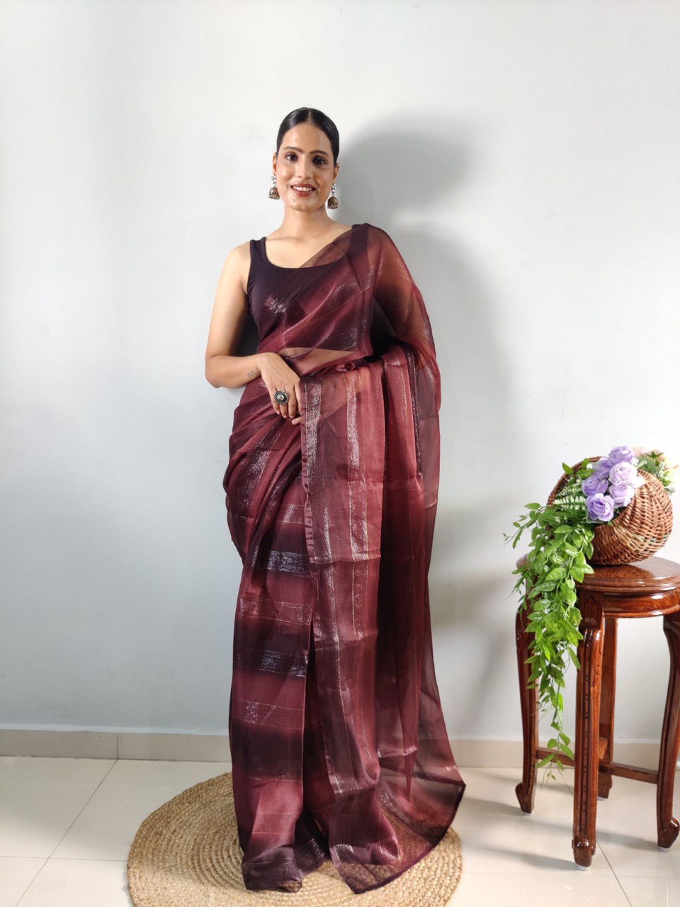 Organza Pure Soft Silk Ready To Wear Fancy by Icultuer