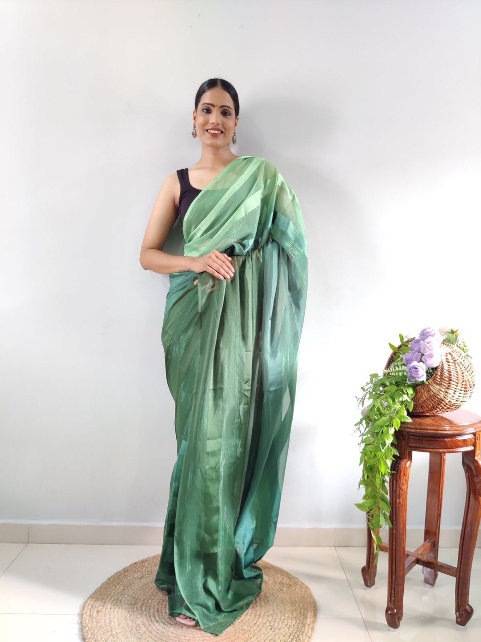 Multi Color Soft Silk Pure by Icultuer with Woven Design Blouse