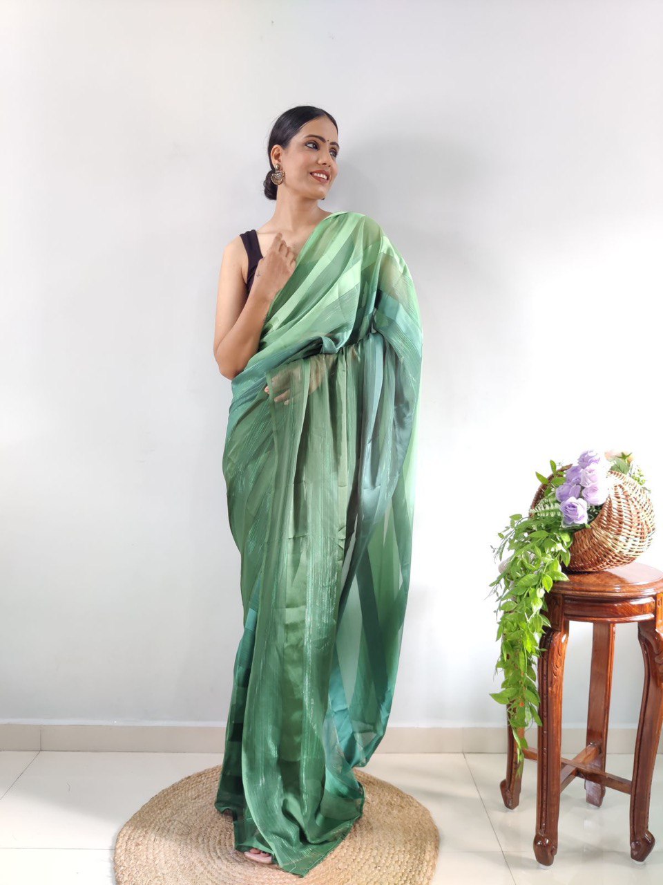 Multi Color Soft Silk Pure by Icultuer with Woven Design Blouse