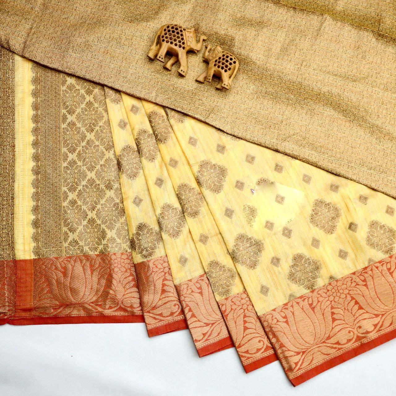 Beautiful Bridal Wear Silk Sarees With Zari Border Work – Shop Now