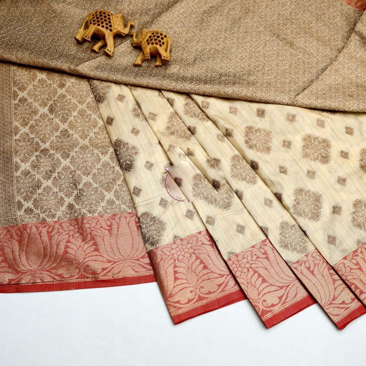 Premium Bridal Wear Silk Sarees – Handloom Zari Border Design