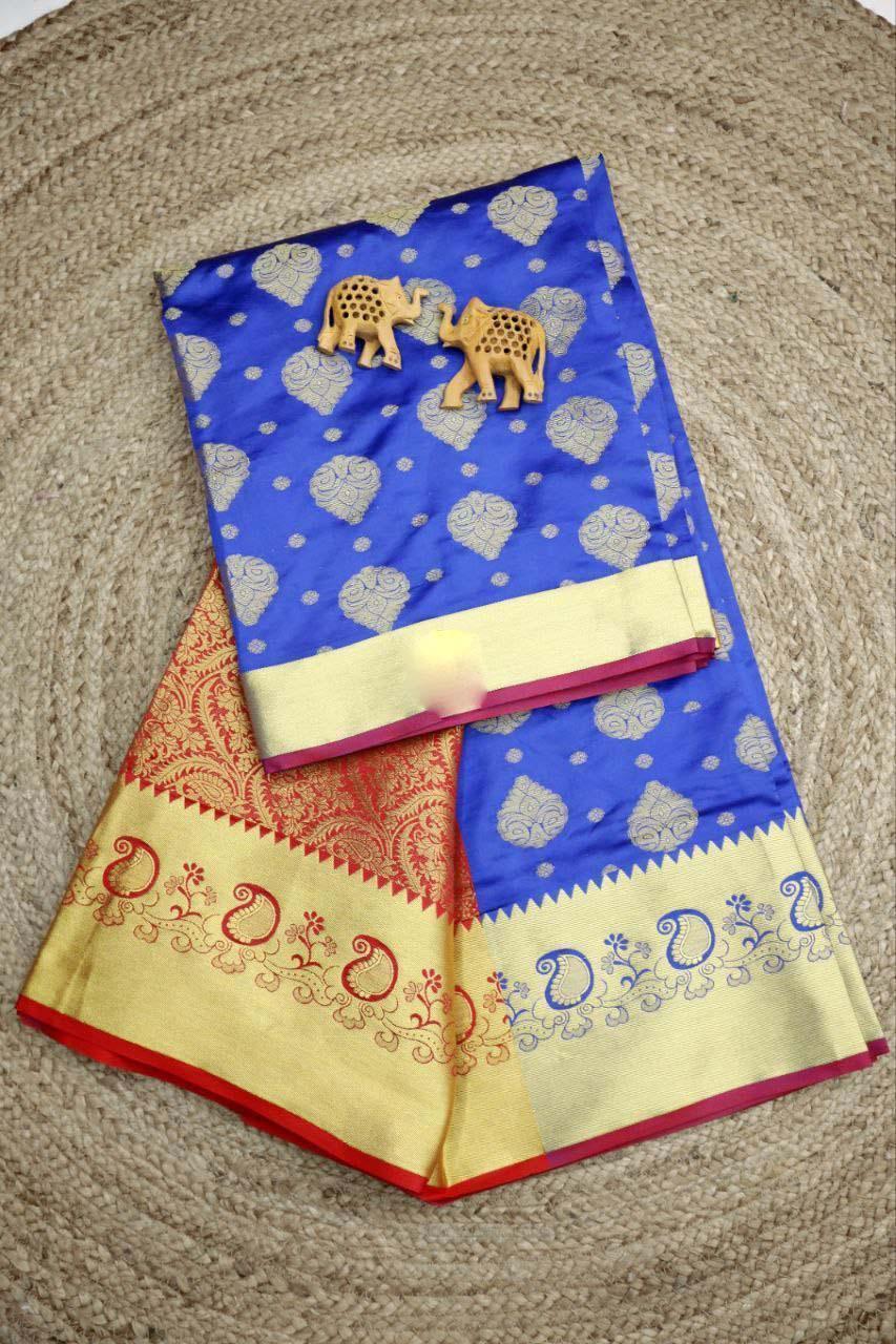 Bridal Wear Zari Border Work Silk Sarees – Elegant Wedding Collection