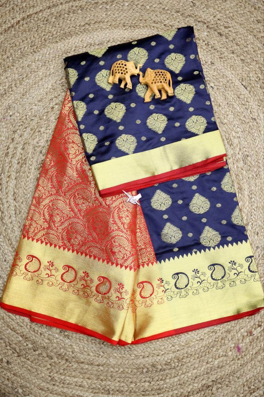 Exclusive Bridal Silk Sarees With Zari Border Work – Royal Look