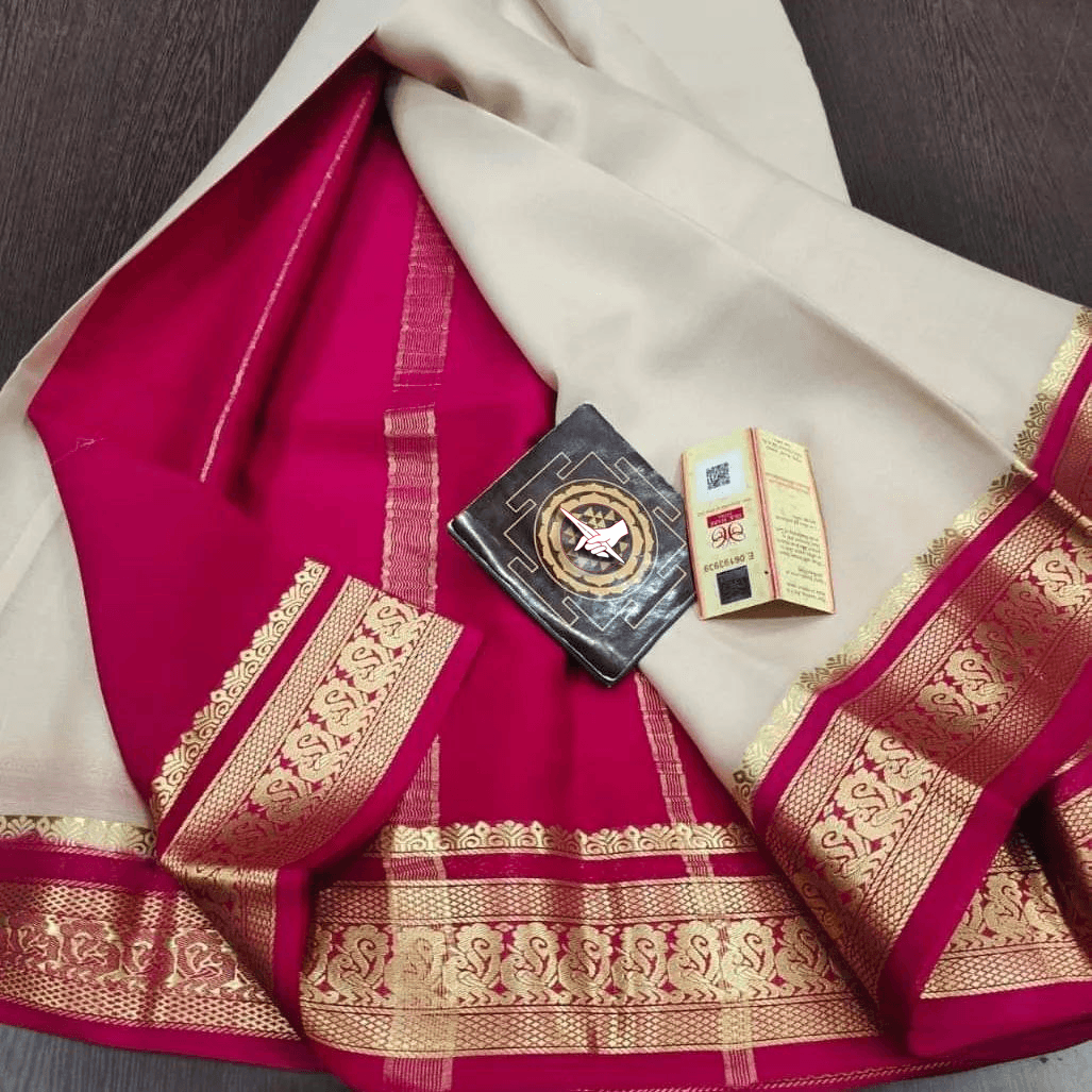 Handwoven Mysore Crepe Soft Silk by Icultuers – Luxurious Touch