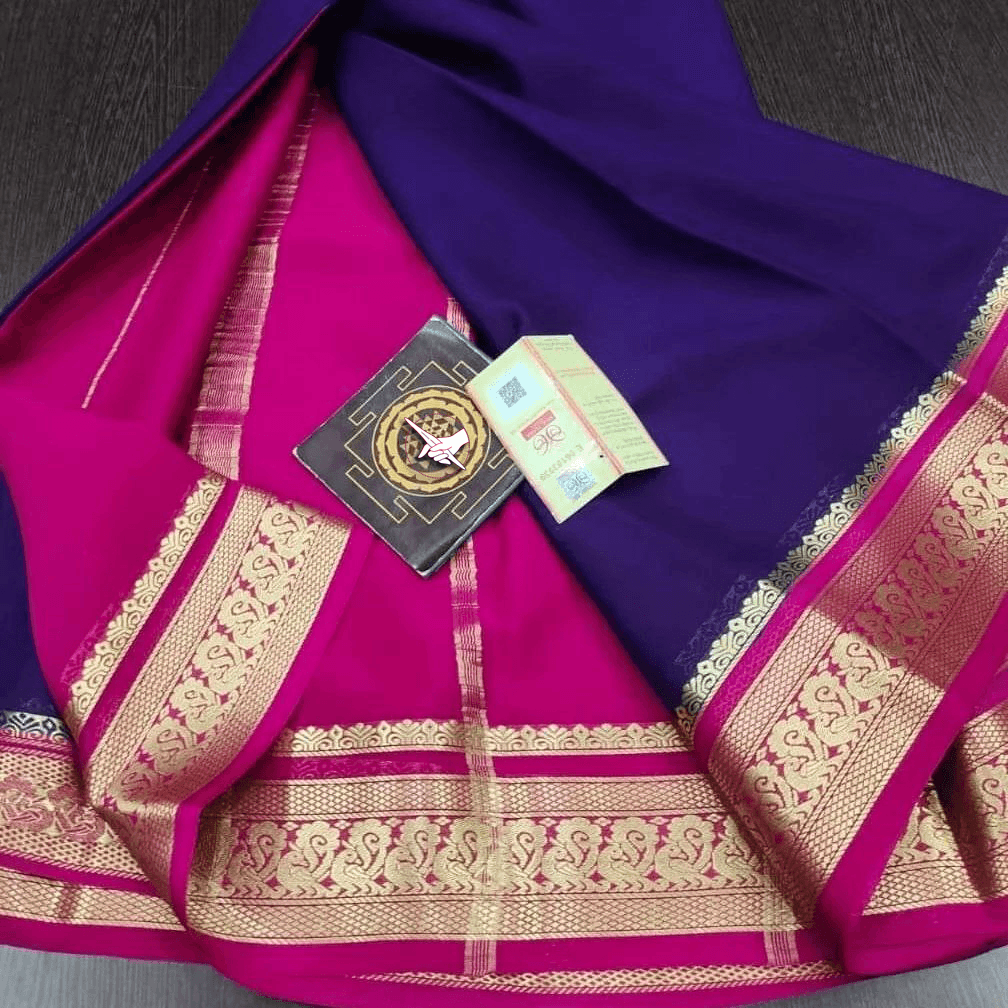 Handwoven Mysore Crepe Soft Silk by Icultuers – Luxurious Touch