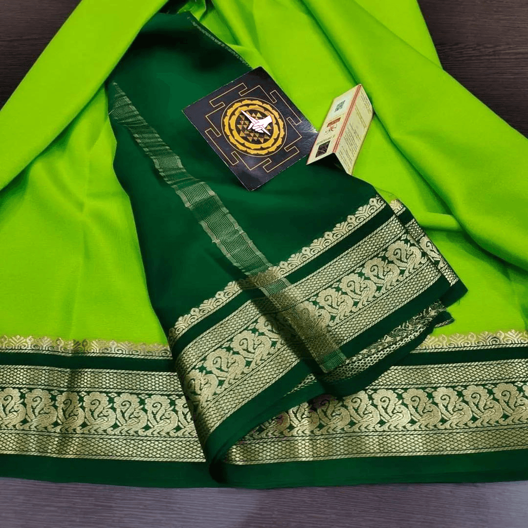 Handwoven Mysore Crepe Soft Silk by Icultuers – Luxurious Touch