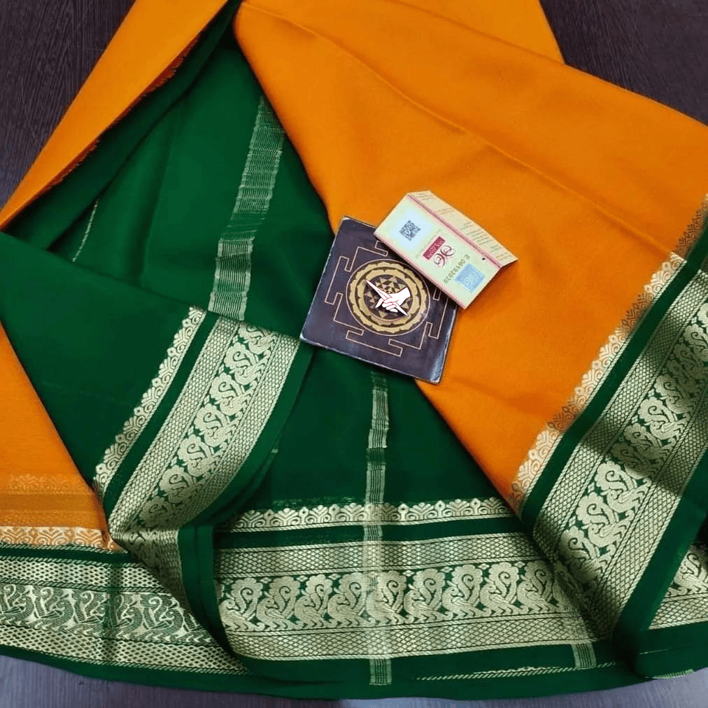 Handwoven Mysore Crepe Soft Silk by Icultuers – Luxurious Touch