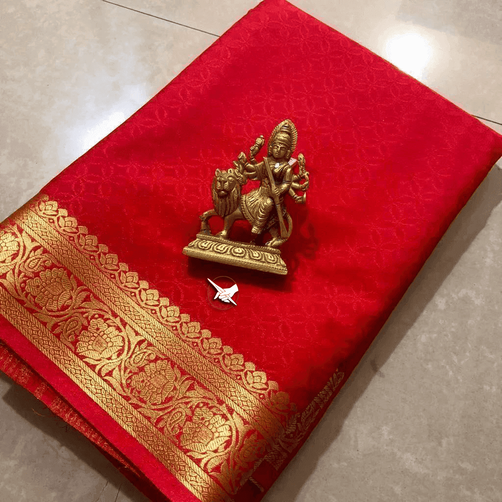 Luxury in Threads: Mysore Crepe Silk Saree