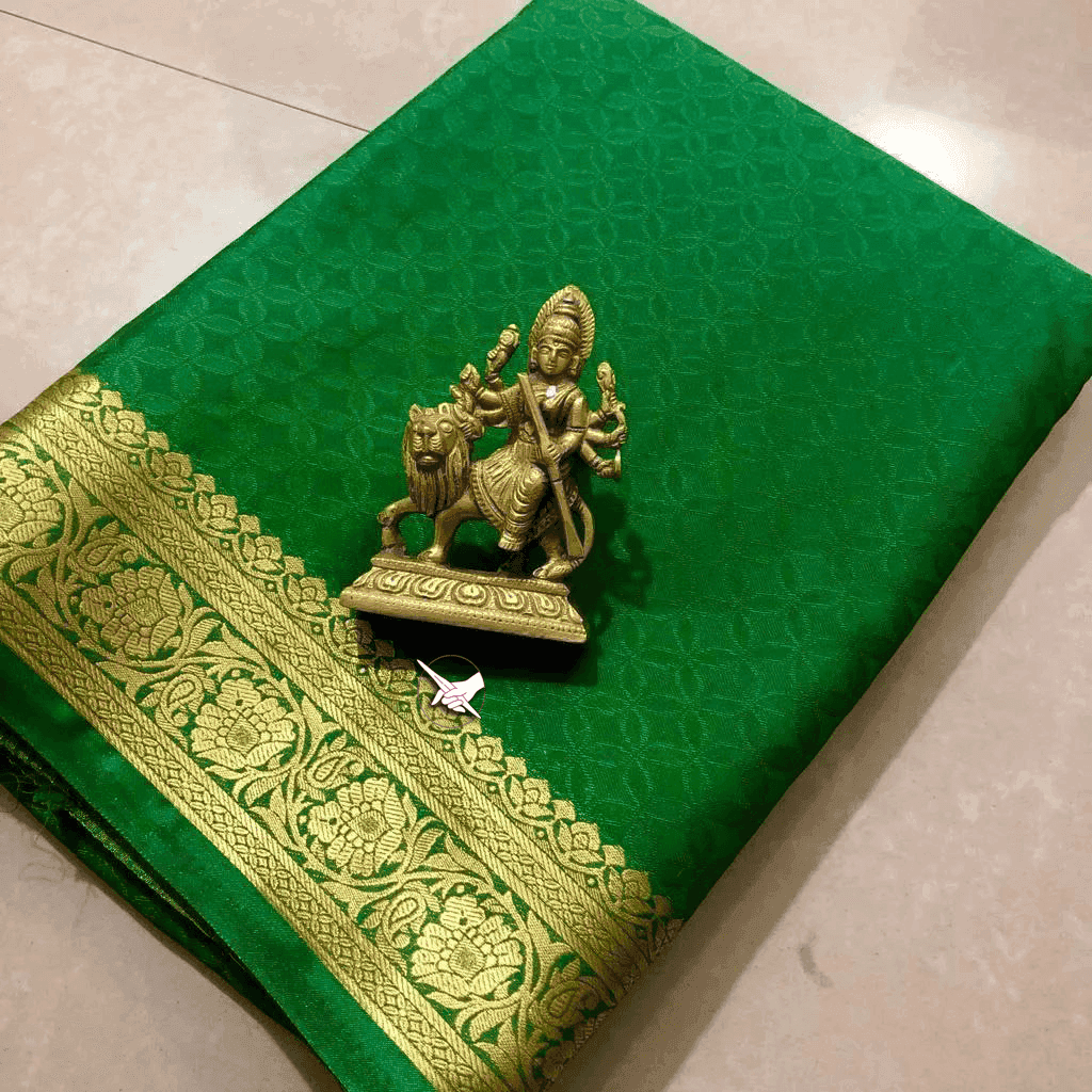 Premium Traditional Mysore Silk Sarees – Zari Border Perfection