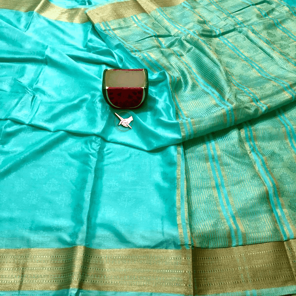 Pure Traditional Mysore Silk Sarees – Elegant Zari Work Design