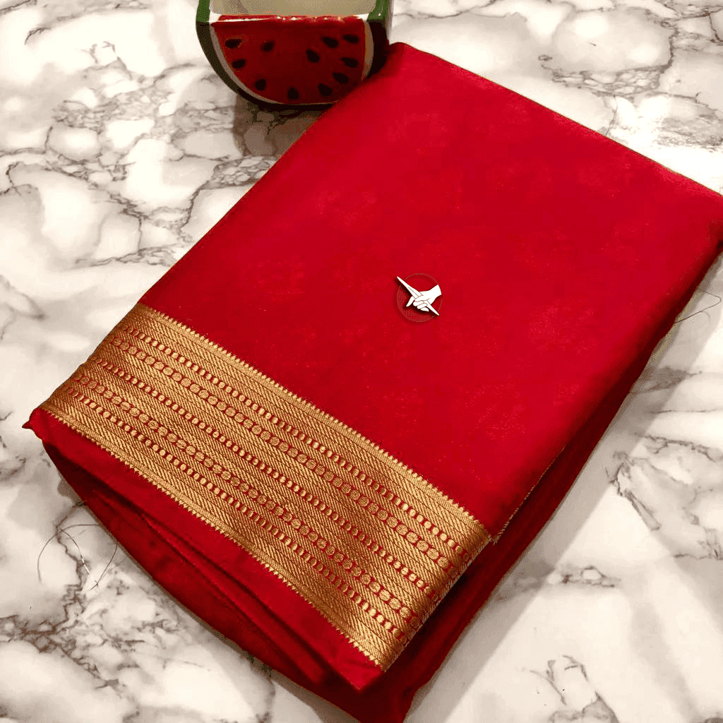 Elegant Traditional Mysore Silk Sarees – Zari Border Beauty