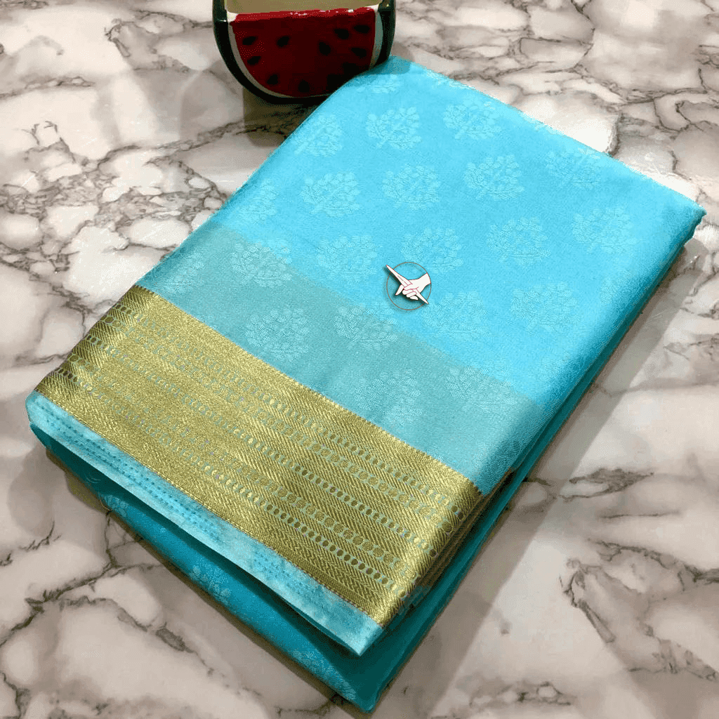 Traditional Mysore Silk Sarees – Golden Zari Border Perfection