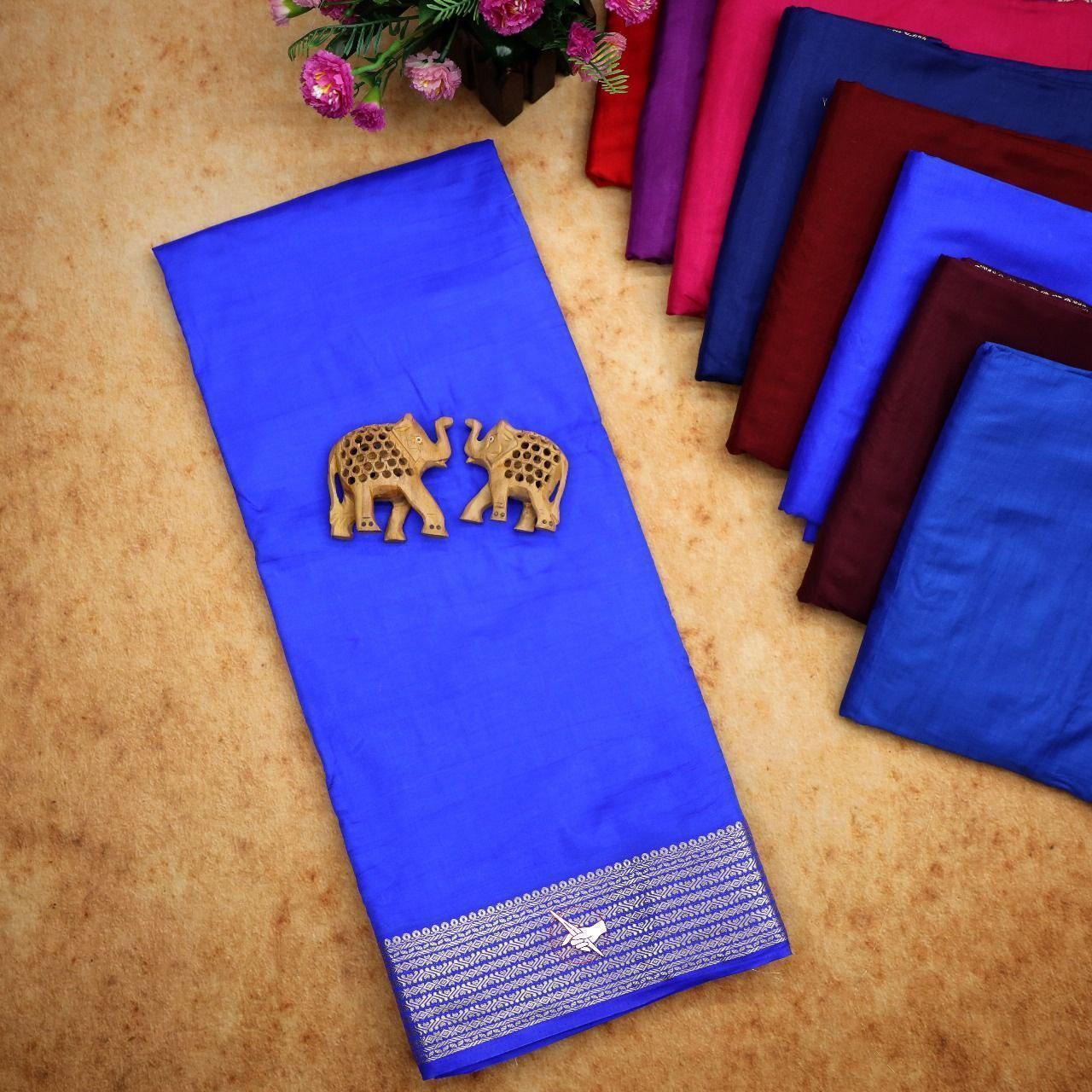 Traditional Mysore Silk Sarees With Beautiful Zari Work Border