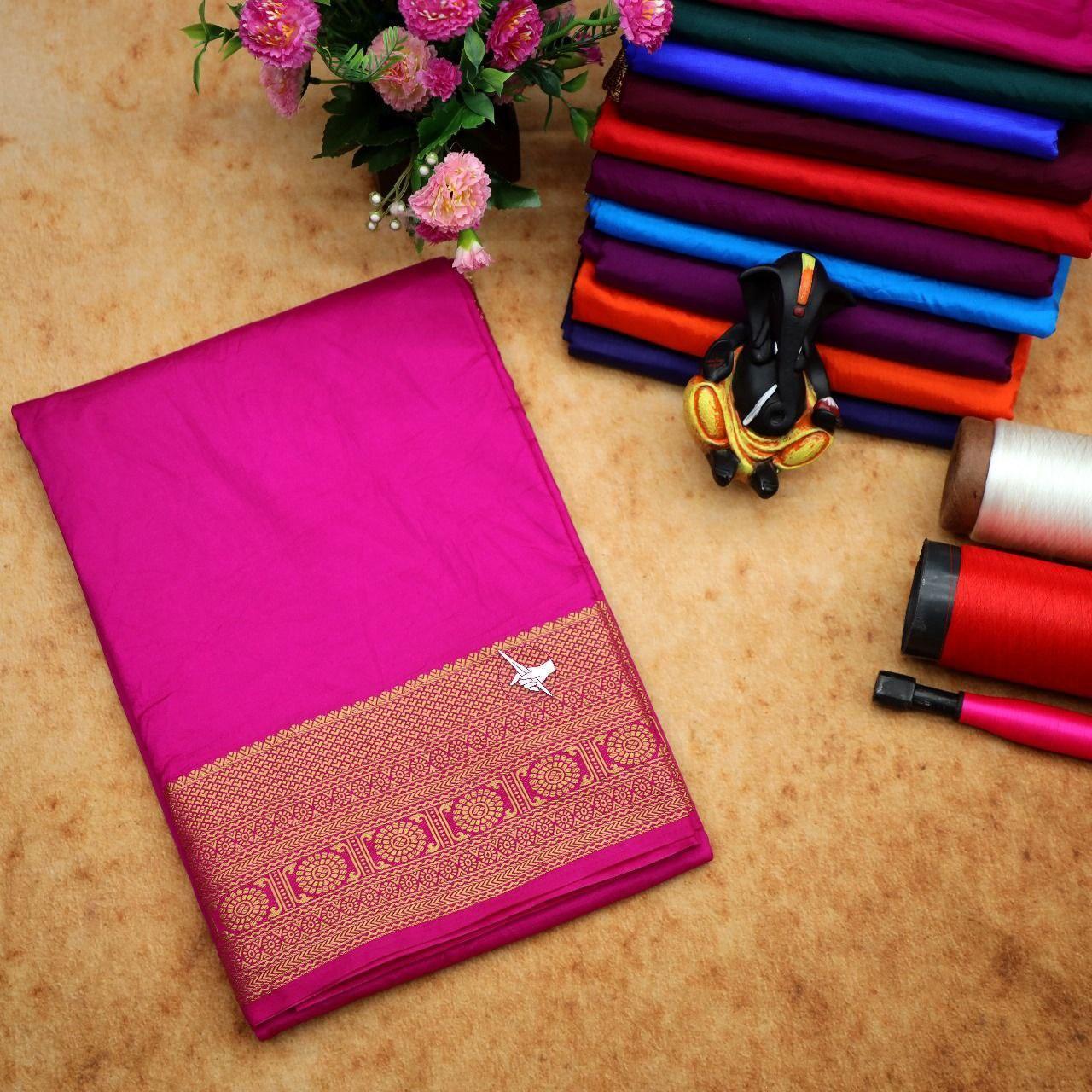 Authentic Mysore Silk Saree – Traditional Weaving With Zari Border