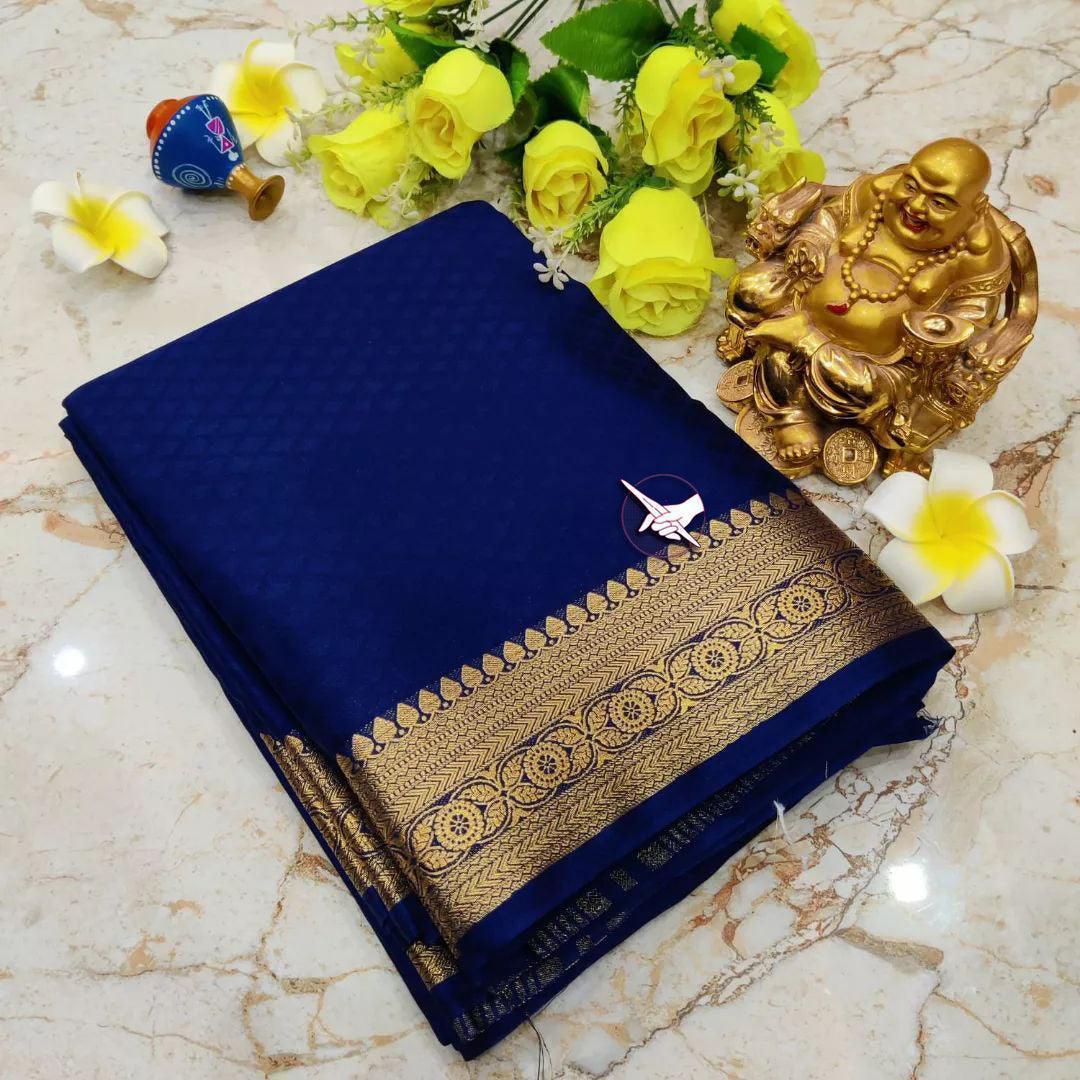 Elegant Mysore Silk Sarees With Rich Zari Border – Classic Collection