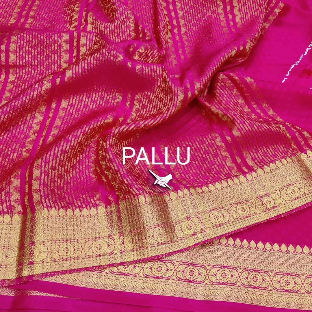 Timeless Charm: Mysore Crepe Silk with Subtle Lines