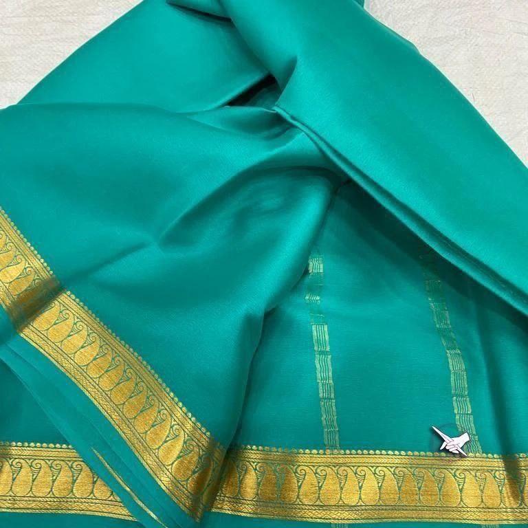 Soft Mysore silk sarees enhanced by beautiful zari border for weddings