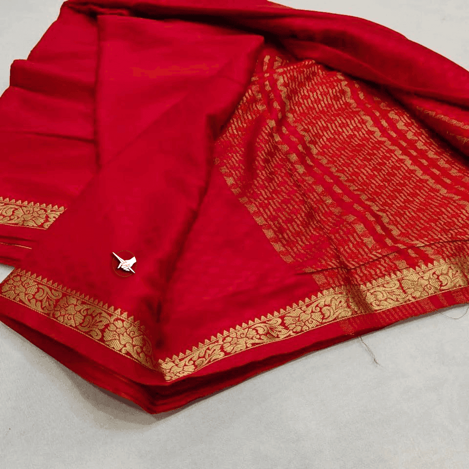 Royal Radiance: Mysore Crepe Silk Saree
