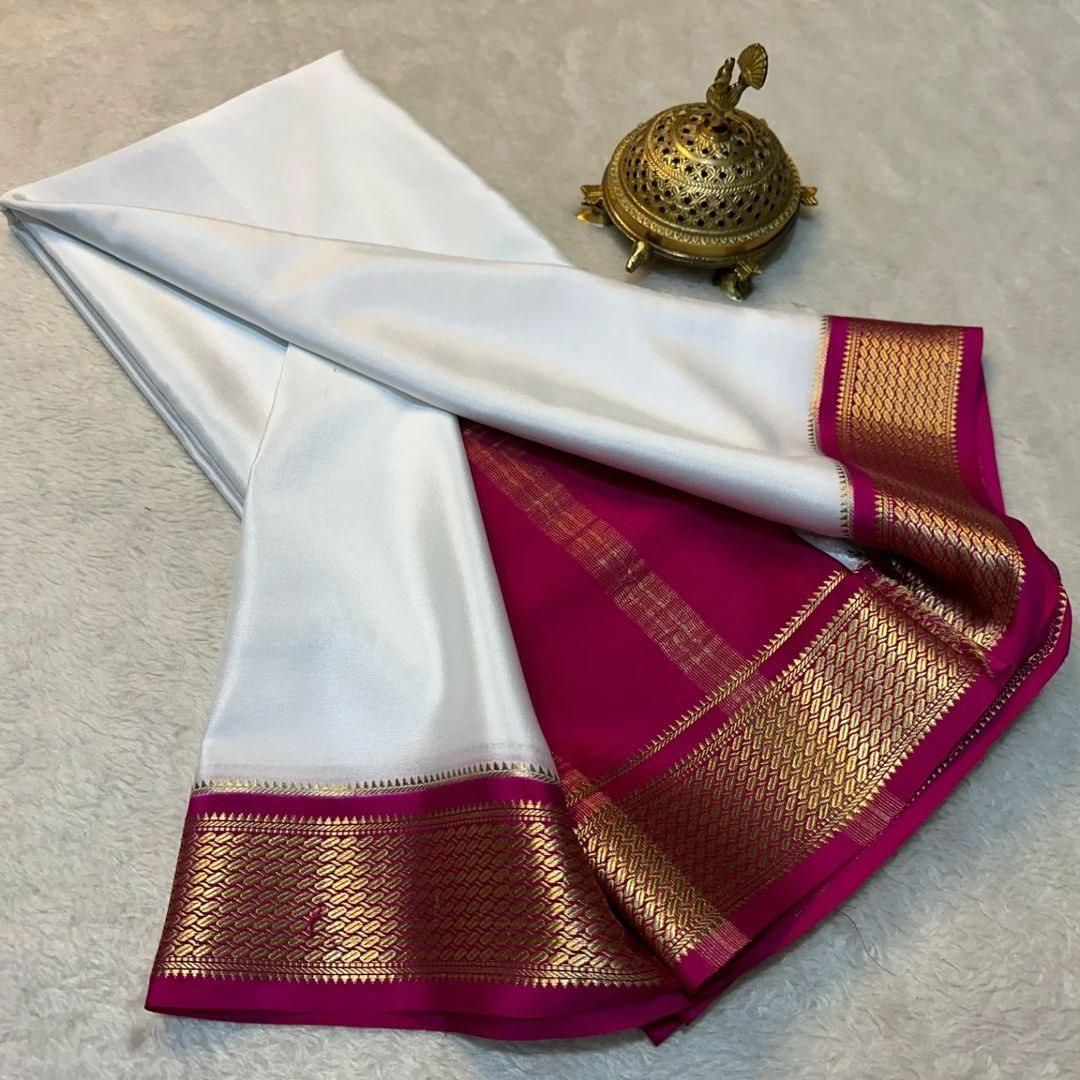 Royal Threads: Classic Mysore Silk by Icultuers in Vibrant Hues