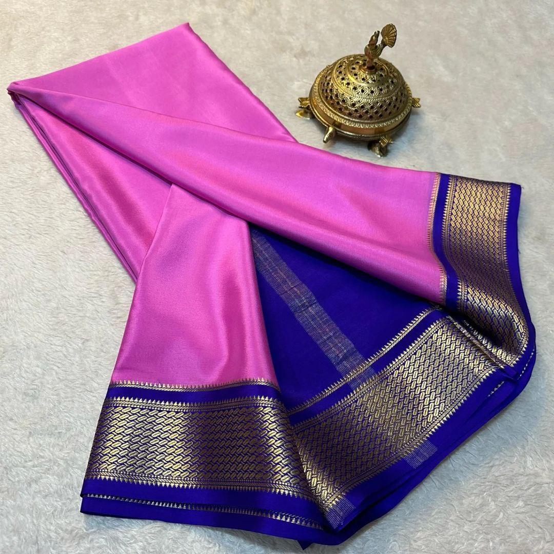 Royal Threads: Classic Mysore Silk by Icultuers in Vibrant Hues
