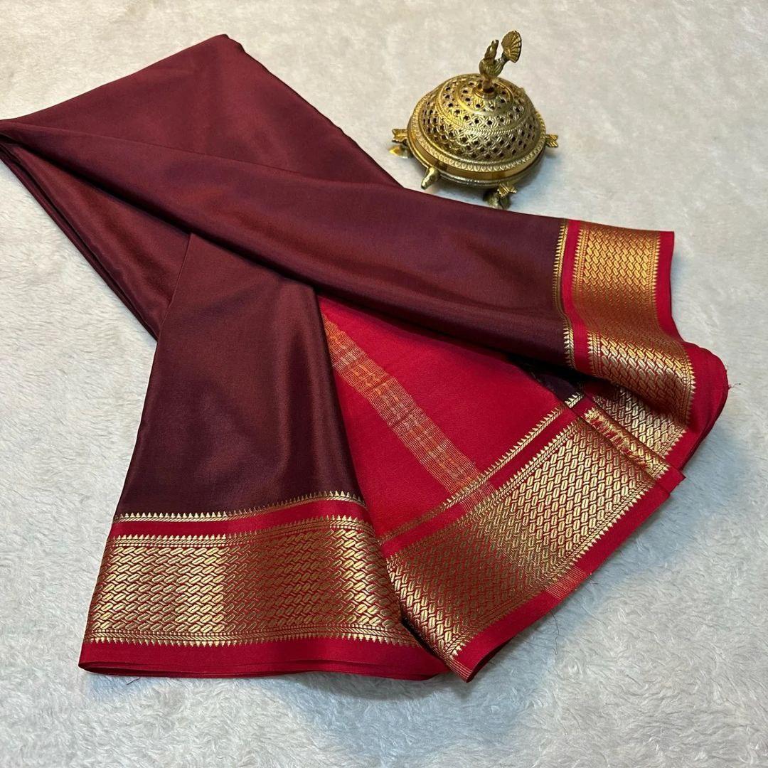 Royal Threads: Classic Mysore Silk by Icultuers in Vibrant Hues